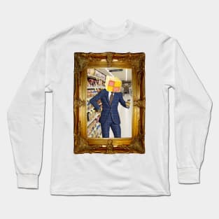 Battenberg Man in Vintage Frame Long Sleeve T-Shirt